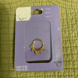 14g nosering or septum jewelry